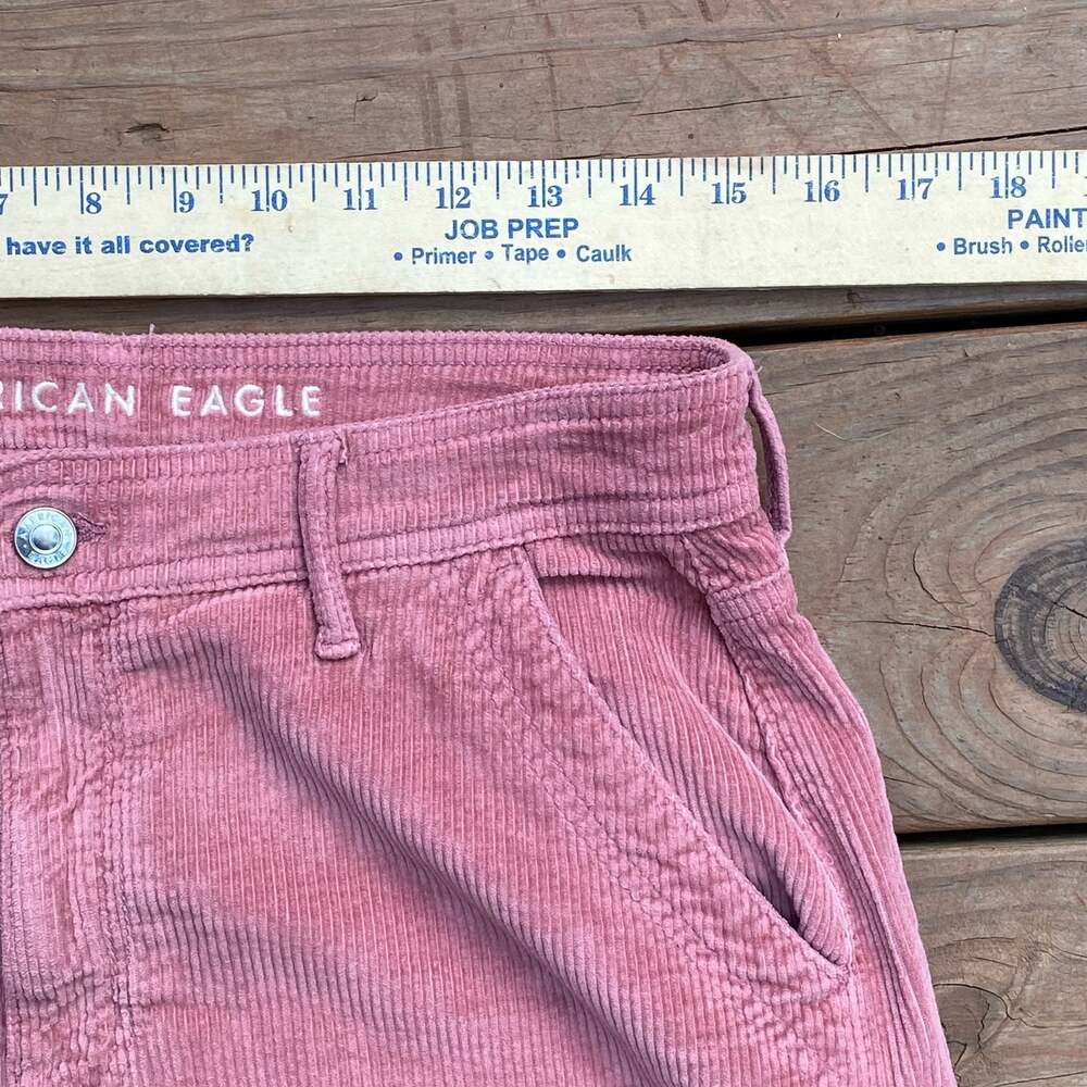 American Eagle Super High-Rise Baggy Wide Leg Corduroy Cargo Pants 8 Short - Picture 5 of 9